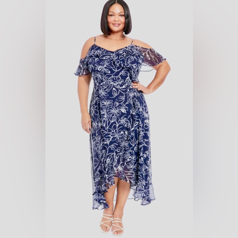 Floral Cold Shoulder Dress
